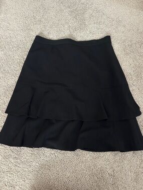 Nine West Black Tiered A-Line Skirt